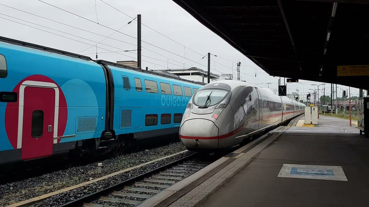 D&eacute;part d'un BR 407 ICE &ndash; Gare de Strasbourg