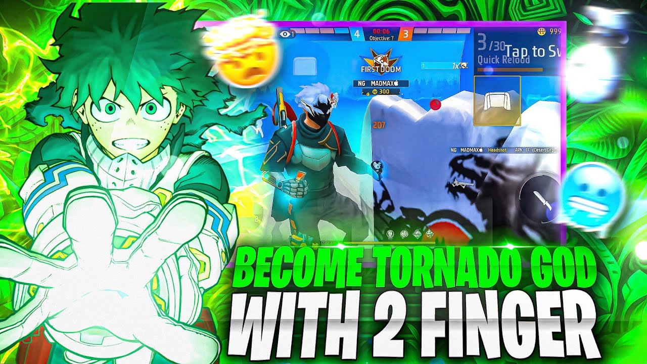 TORNADO UNIQUE STYLE GLOO WALL 🧊 TRICK /FASTEST Gloo Wall Trick with [2 FINGER ONLY] 