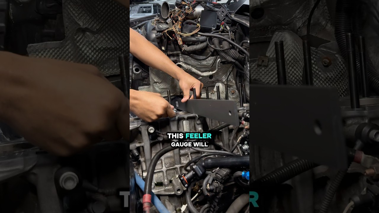 HOW TO use a PRECISION straight edge + feeler gauge to check for block flatness! #bmw #shorts