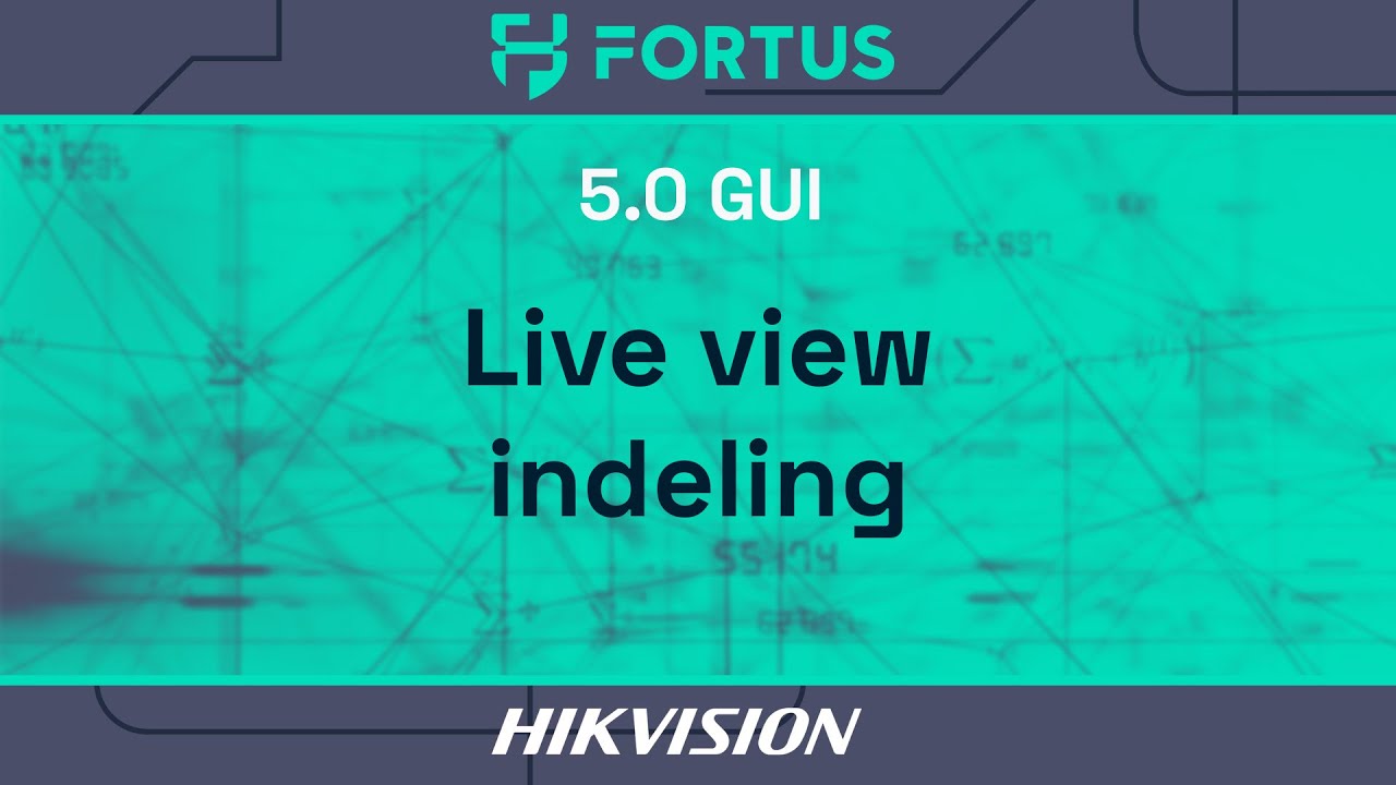 Hikvision 5.0 GUI | Live view indeling
