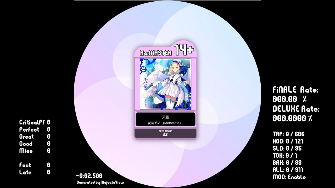 天蓋 / 花徒めと（Metomate） - Lv.14+【maimai創作譜面 / Fanmade Chart】