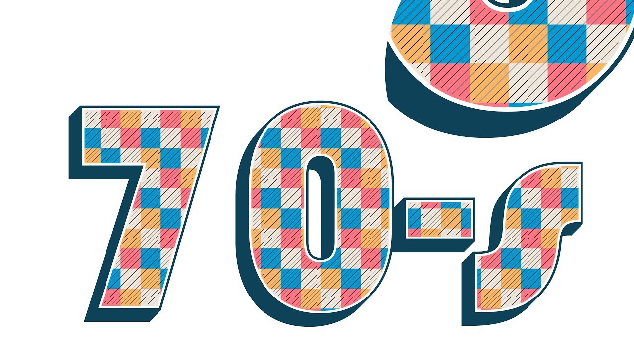 How to design 70-s inspired retro text effect in Adobe Illustrator