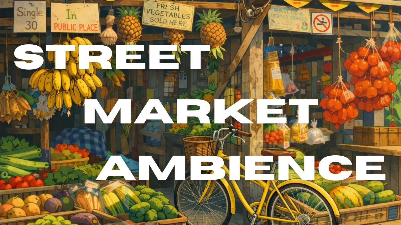 Peaceful Mediterranean Street Market 🌿 | Summer Village Market Ambience