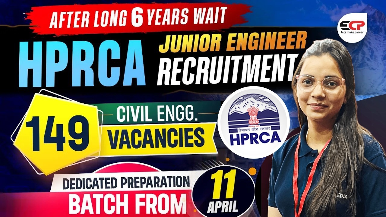 After 6+ long years, HPRCA JE Civil 149 Vacancies recruitment notification out 2026