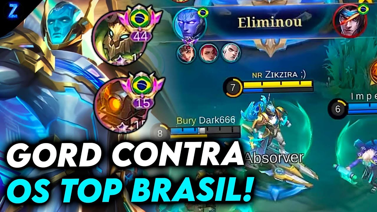 TIME COM DANO REAL VS TOP BRASIL!! - GORD GAMEPLAY | Mobile Legends