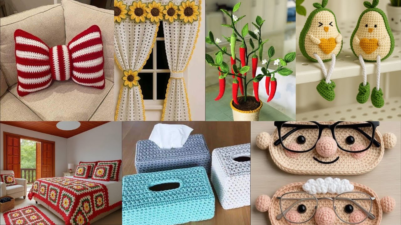 Crochet Handmade Items and Ideas 2025|Home Decoration with Crochet part 1|DIY Crochet Project ideas