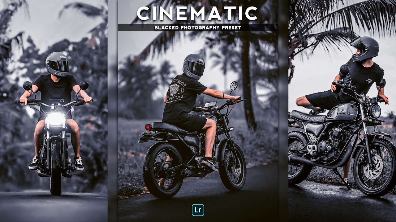 How to Edit Black Cinematic Photos in Lightroom | Outdoor Bike Photography Presets