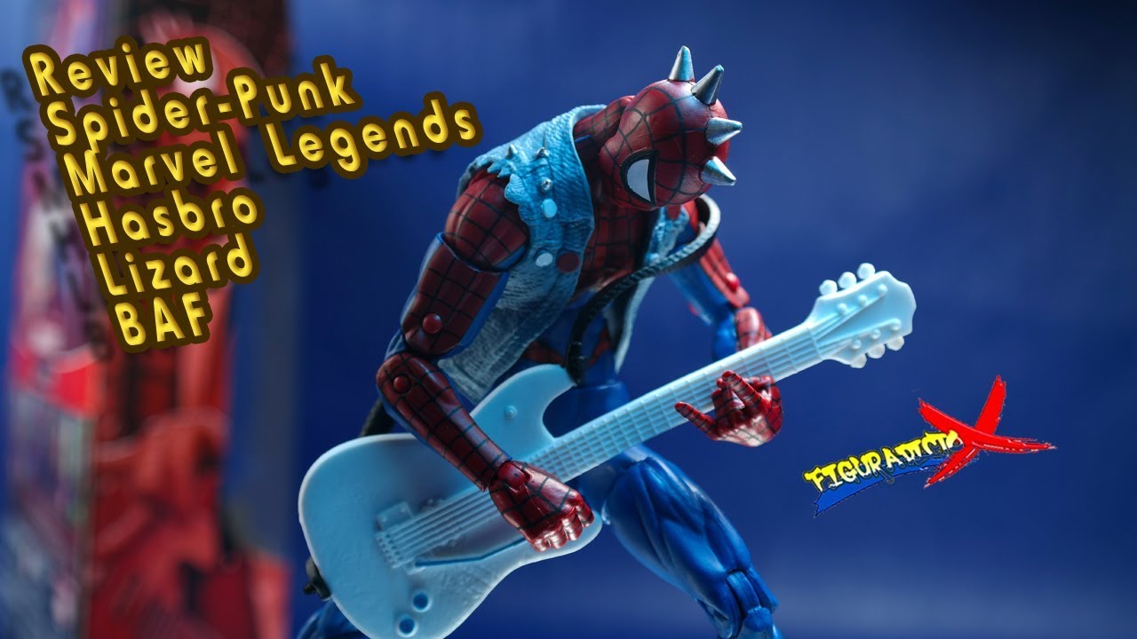 Review Spider-Punk Spiderman Series Marvel Legends Lizard BAF Revision Español