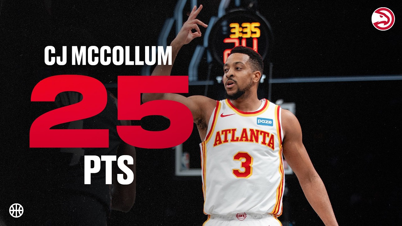 CJ McCollum drops game-high 25 Points in Hawks Win in Brooklyn