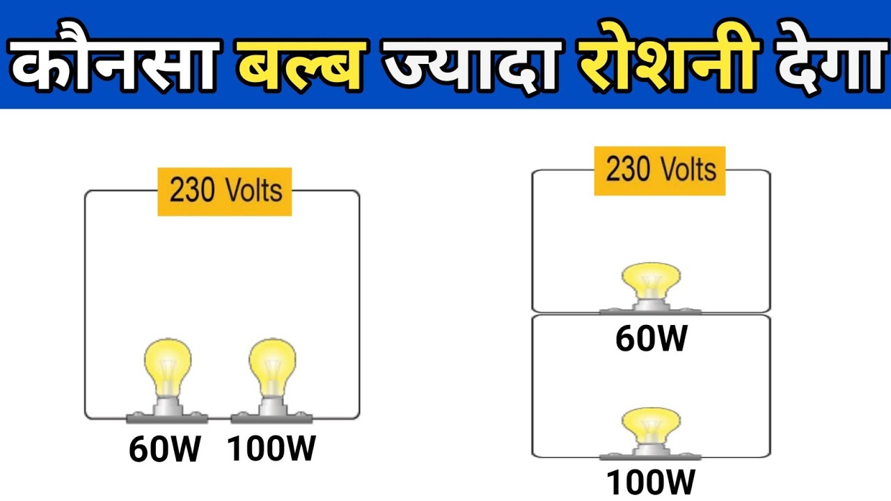 which series bulb will glow brighter | कौनसा बल्ब ज्यादा रोशनी देगा | series & parallel in hindi