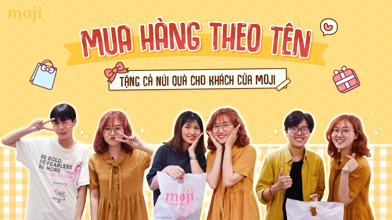 THỬ THÁCH MUA HÀNG THEO TÊN | LẦN ĐẦU ĐẾN MOJI SÀI GÒN - Moji Channel