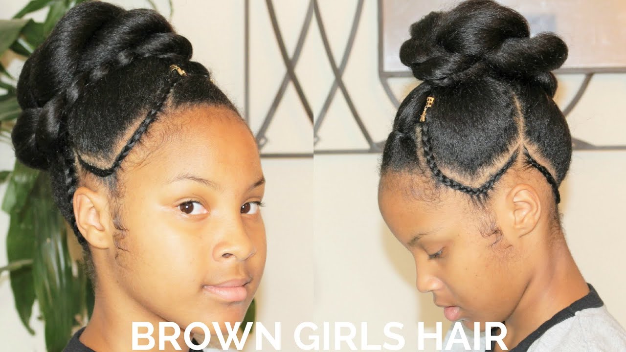 Updo Hairstyle with Cornrows | Natural Hairstyle Girls
