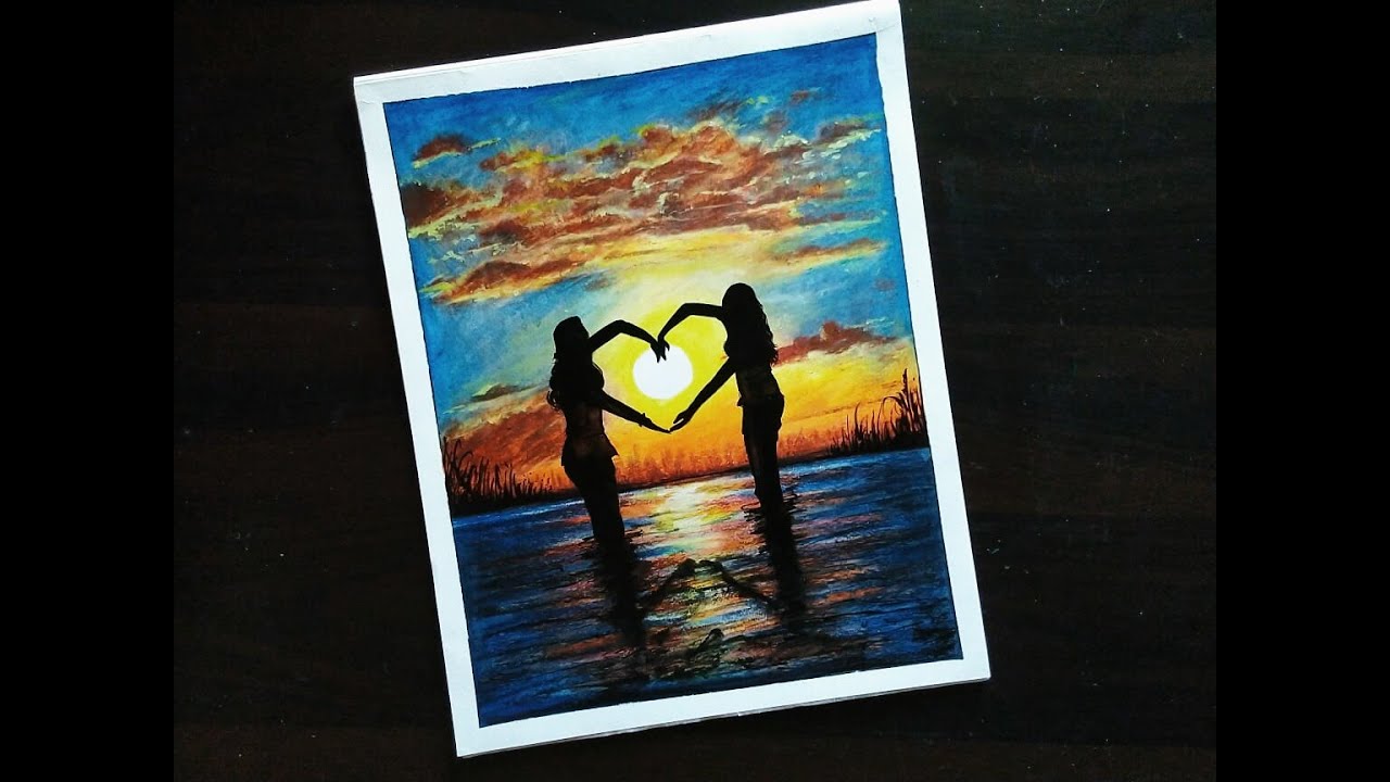 Friendship Day drawing with Oil Pastels -step by step||Best Friends drawing || Happy friendship day