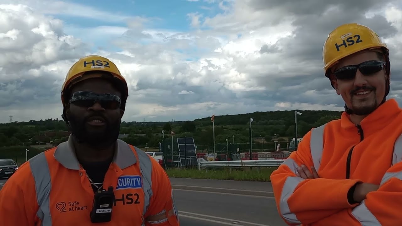 I meet HS2 Security!! On the Harvil Road!!