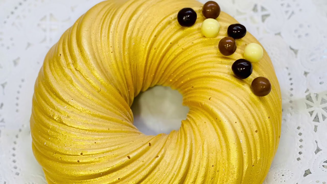 Entremet vanille praliné