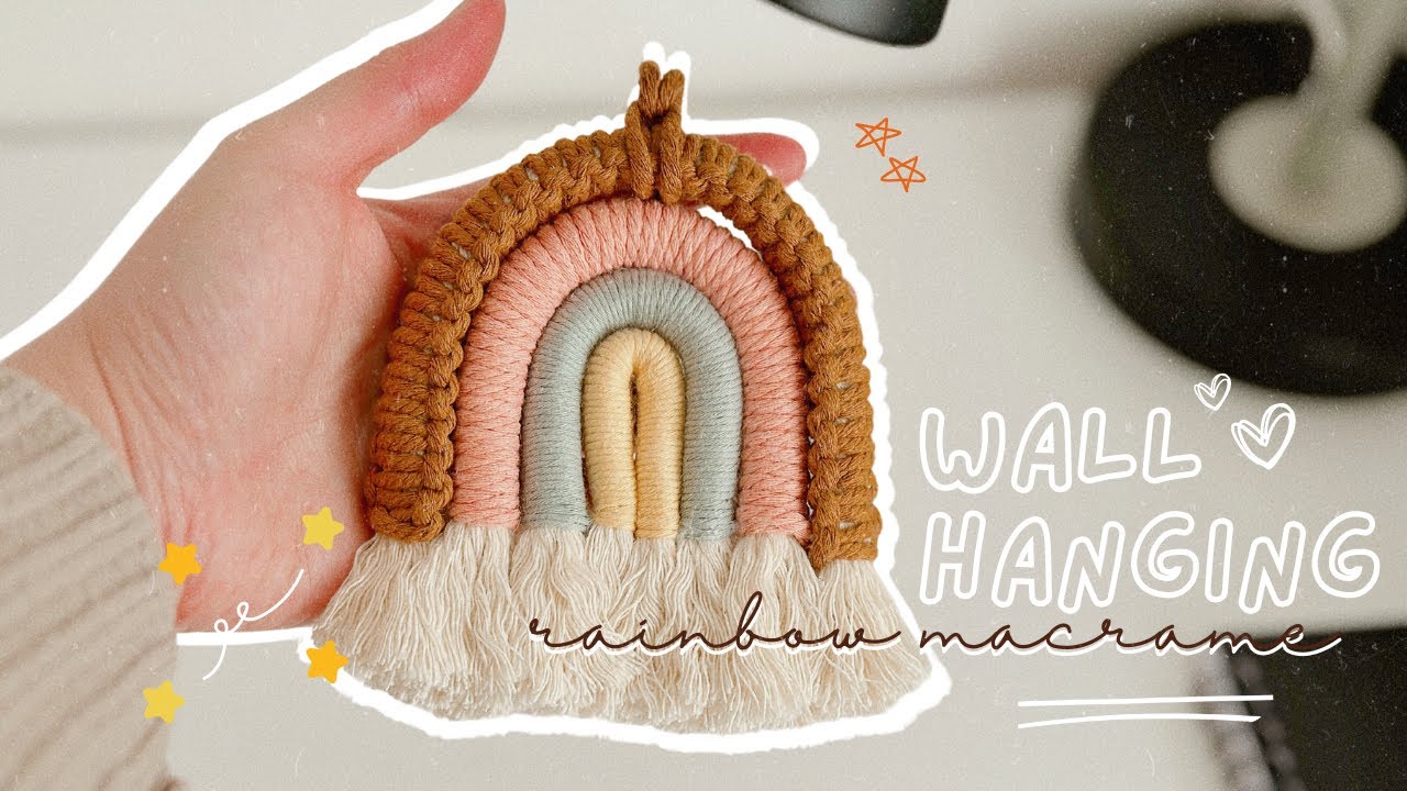DIY Macrame Rainbow - Easy Macrame Wall Hanging