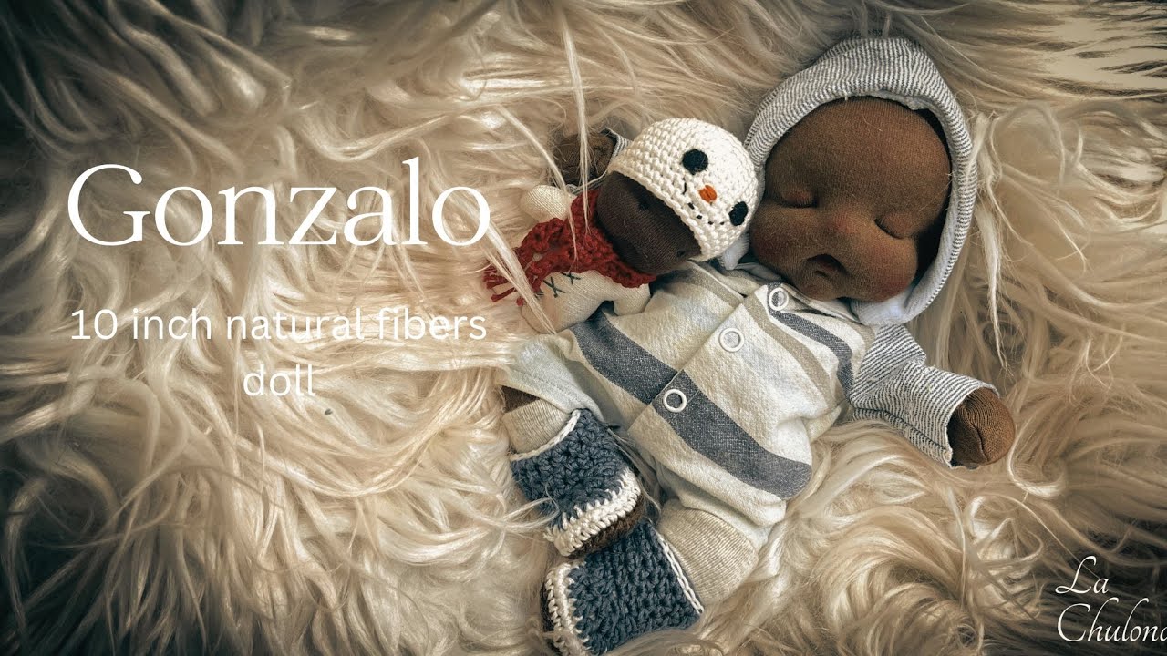Gonzalo- 10 inch natural fibers baby boy doll