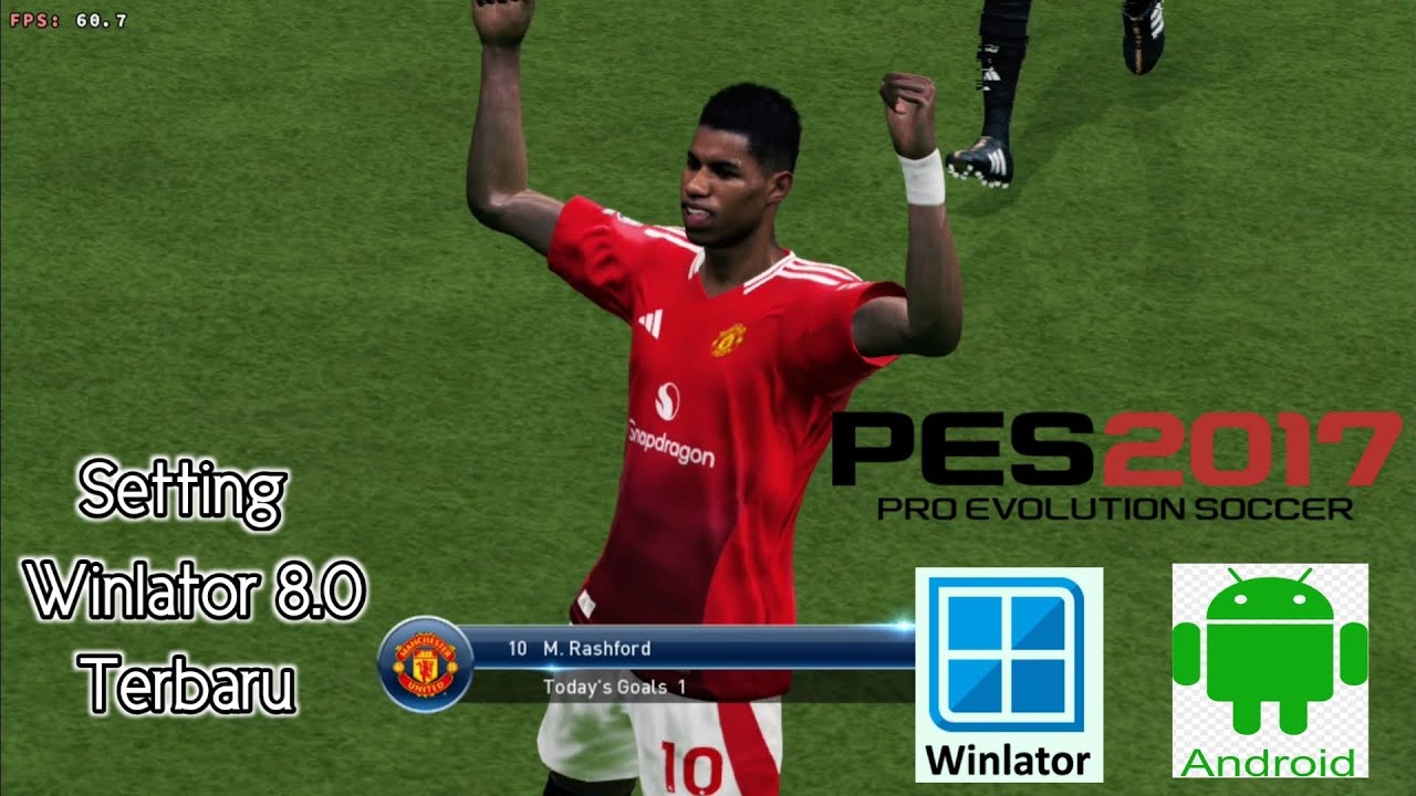 PES 2017 Winlator 8.0 | Update Patch 2024 | Gameplay Medium Setting | Snapdragon 865!!!!