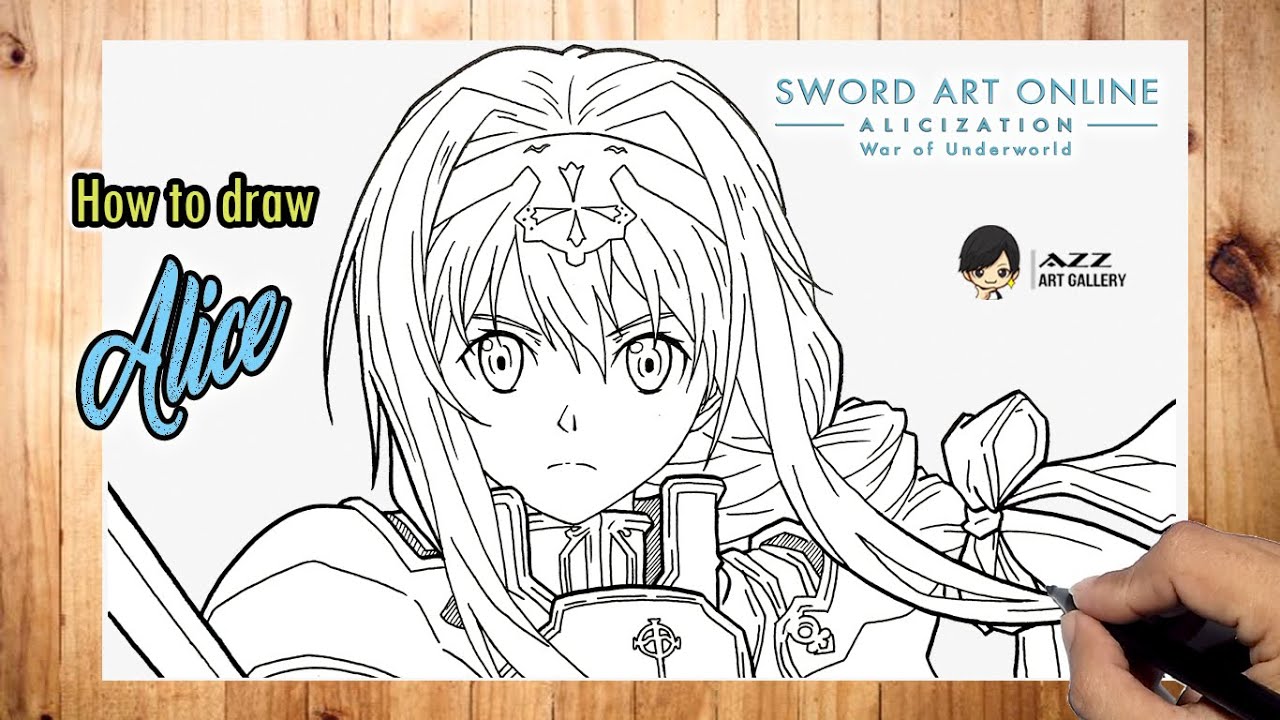 How to draw Alice Zuberg from Sword Art Online Alicization