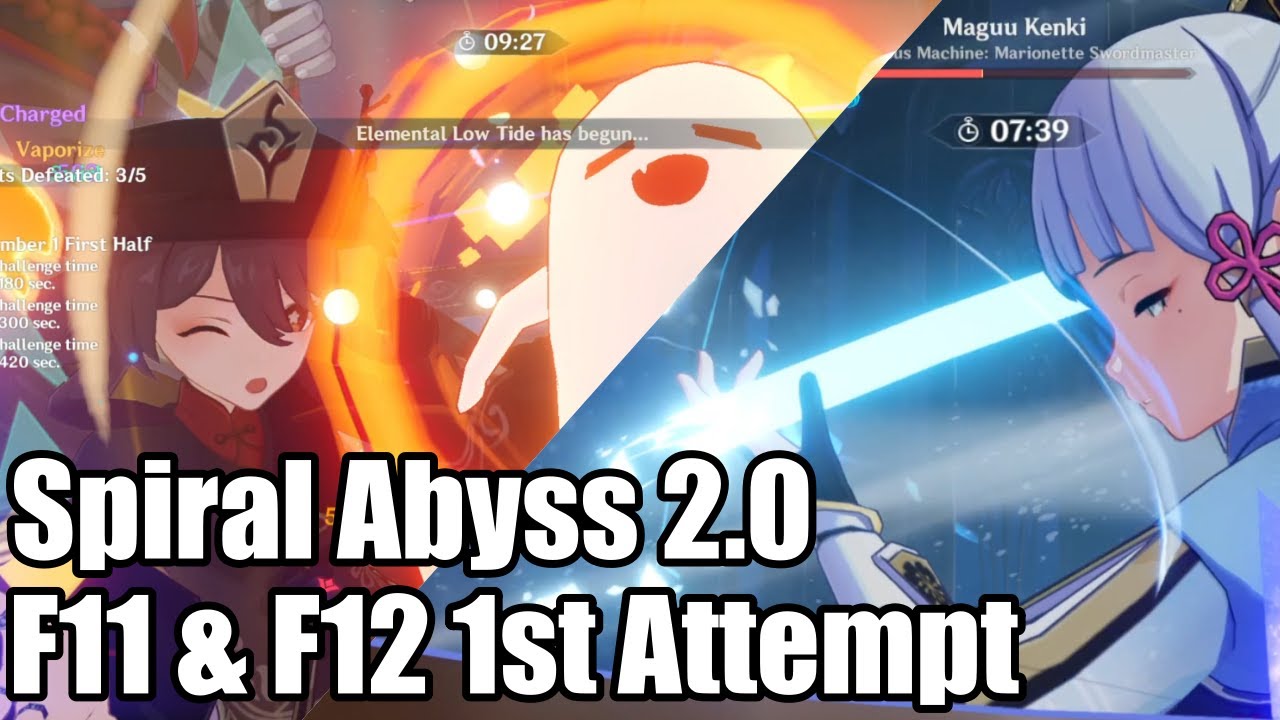 2.0 Spiral Abyss Floor 11&12 Full Star Clear (Hu Tao and Ayaka main DPS) - Genshin Impact