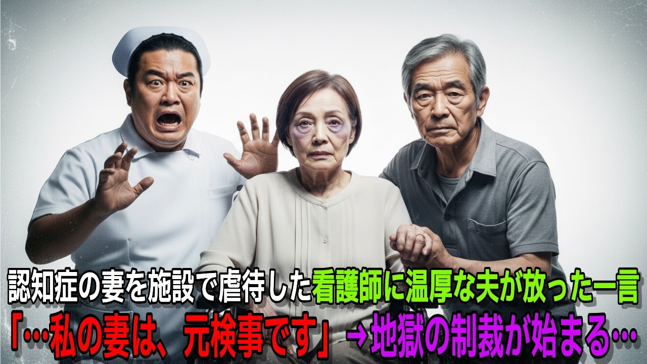 認知症の妻を施設で虐待した看護師に温厚な夫が放った一言「…私の妻は、元検事です」→地獄の制裁が始まる…| オーディオブック | 感動する話 | すっきりする話｜奇跡の人生ドラマ