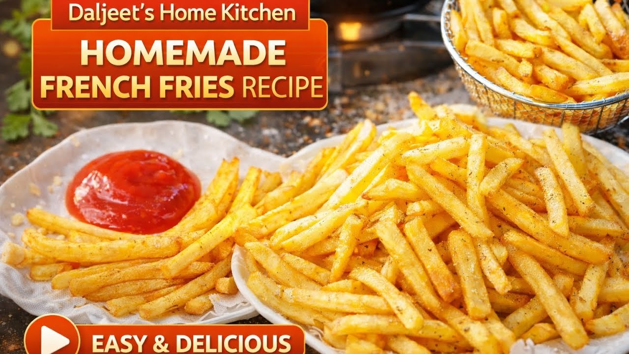 Easy & Delicious Homemade French fries recipe🍟🔥crispy, Salty and Golden😋#foodlovers #frenchfries #yt