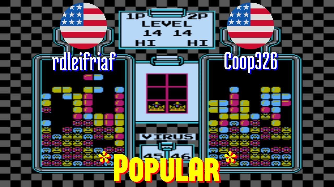 FT2 @nes_drmario: rdleifriaf (US) vs Coop326 (US) [Dr. Mario NES Fightcade] Feb 22