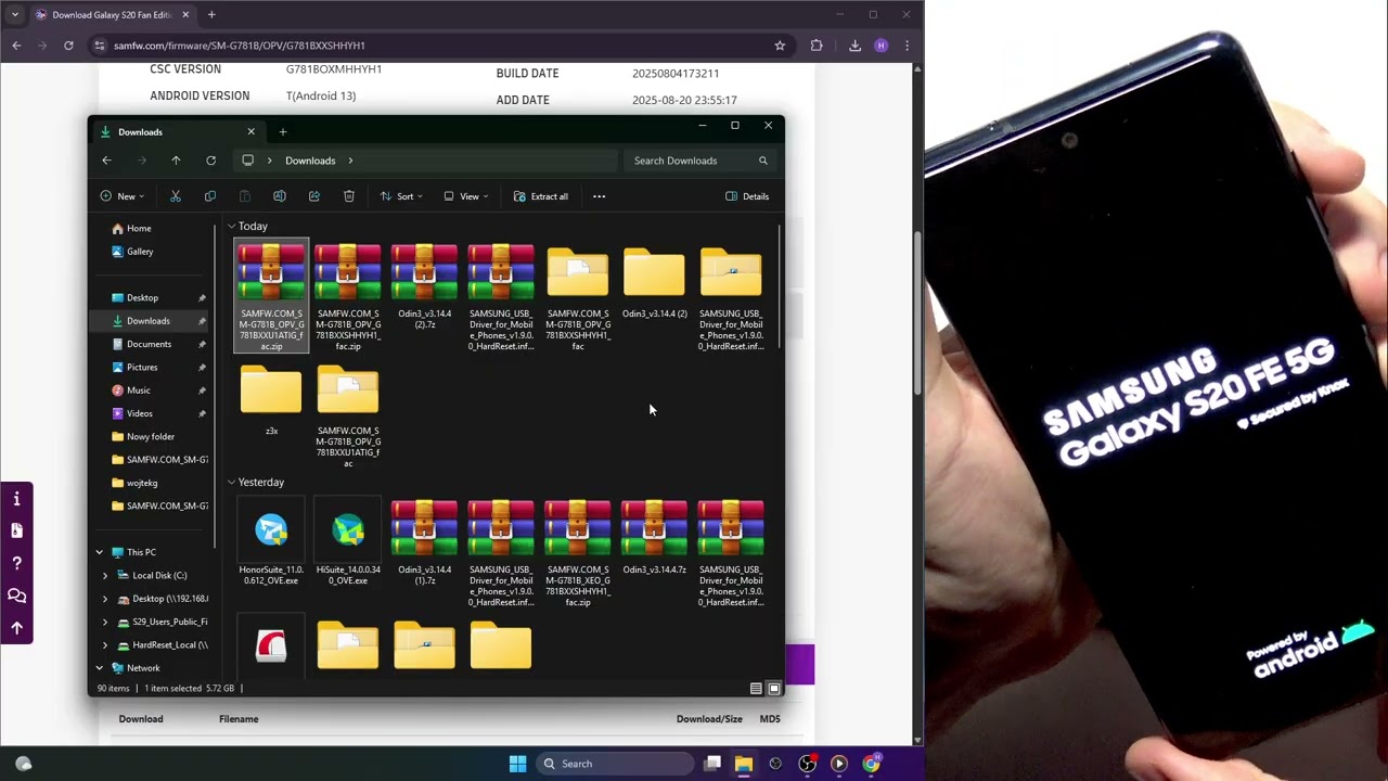 How to Downgrade Software on Samsung Galaxy S20 FE
