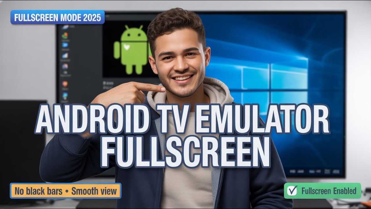 Как запустить эмулятор Android TV в полноэкранном режиме (2025) | Простое руководство для Windows