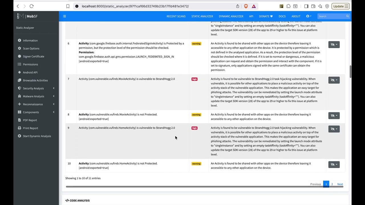 Android Application Security Analysis  Static Analysis with MobSF 🔍