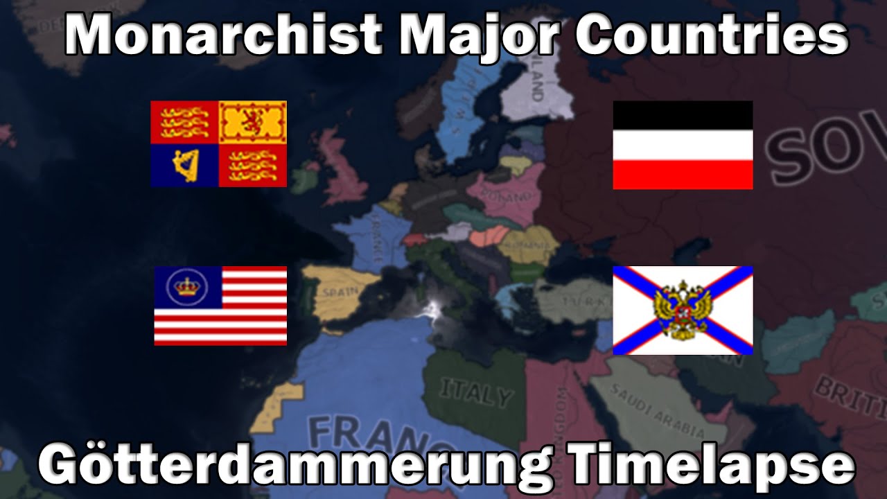 What if the major countries were Monarchist in Hoi4? | Hoi4 Timelapse