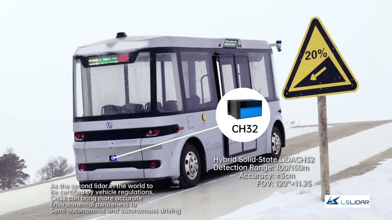 Autonomous Bus Low Temperature Test&mdash;&mdash;Hybrid Solid-State LiDAR CH128X1