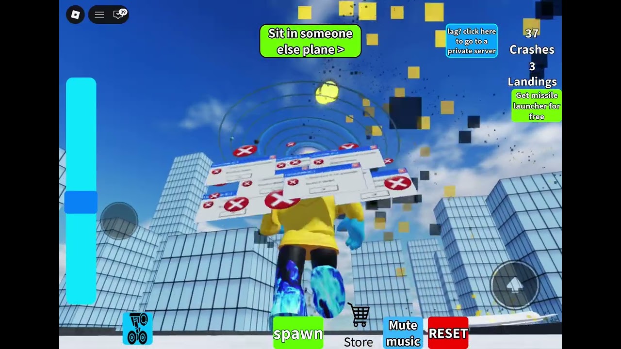 Playing plane crash sim.