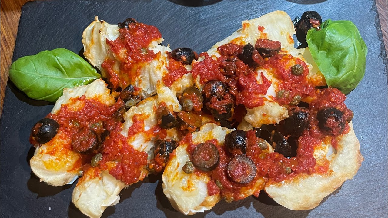 BACCALÀ PASTELLATO alla MEDITERRANEA in “FRIGGITRICE AD ARIA”