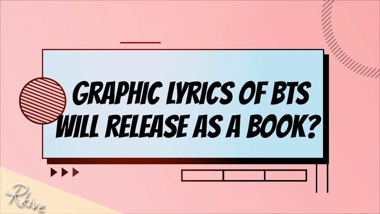 BTS GRAPHIC LYRICS as a BOOK?  | 06.23.20