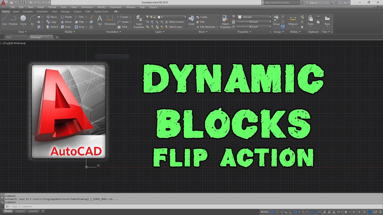 AutoCAD Dynamic Blocks - Flip Action