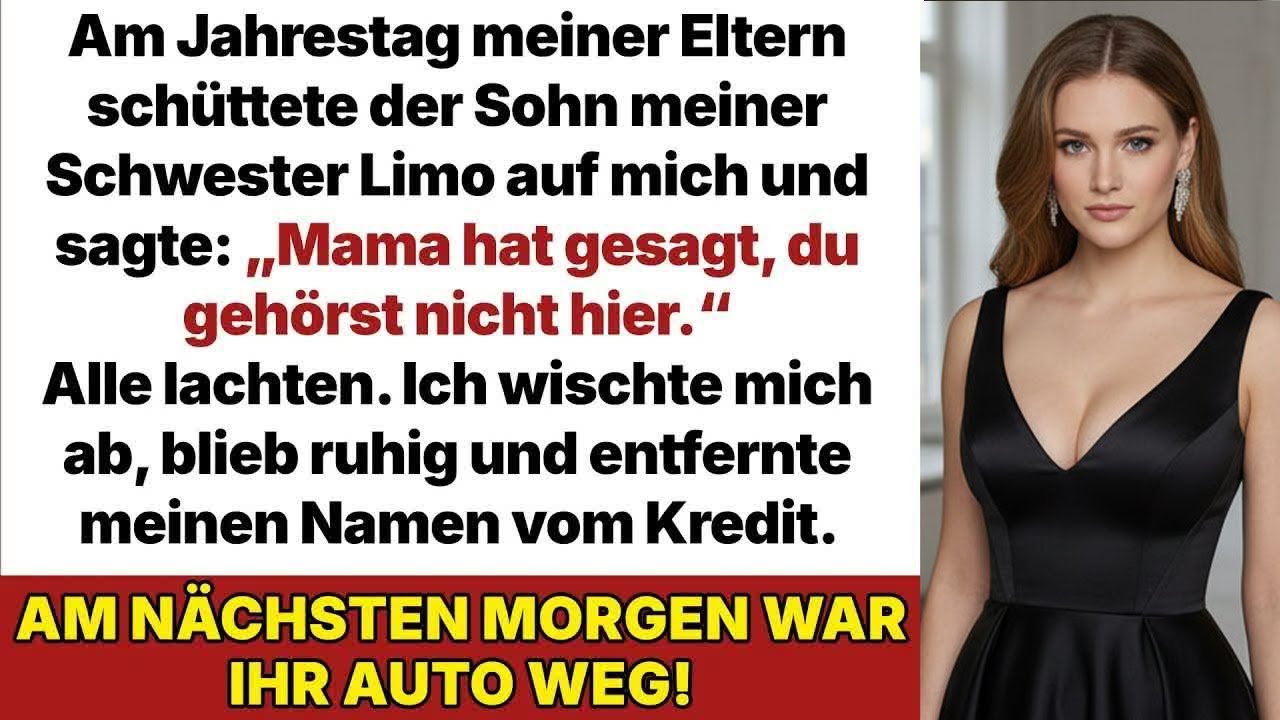 Am Jahrestag schüttete der Sohn meiner Schwester Limo in meinen Schoß und sagte  „Nicht hier!“
