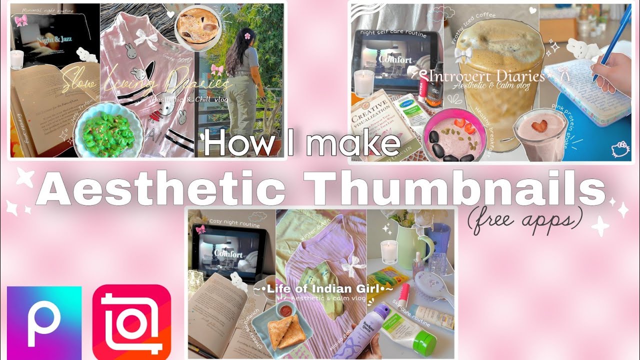 How I Create Aesthetic Thumbnails for YouTube Channel using my Android (free apps)