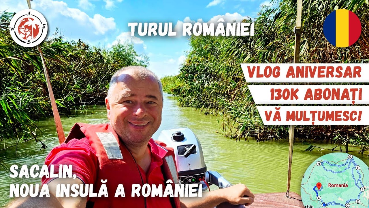 Turul României! Insula Sacalin -  cel mai nou pământ Românesc, singur cu barca în Delta Dunării