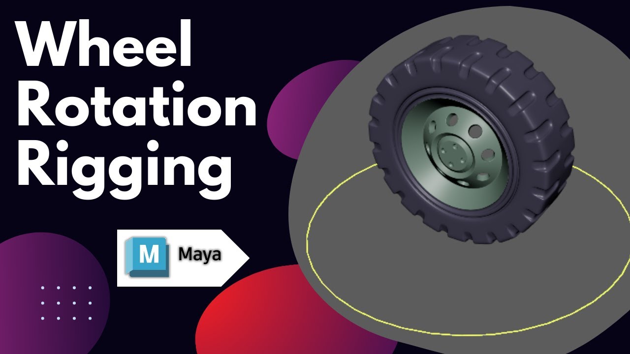 Car Wheel Rotation Rigging With Expression Editor in Autodesk Maya