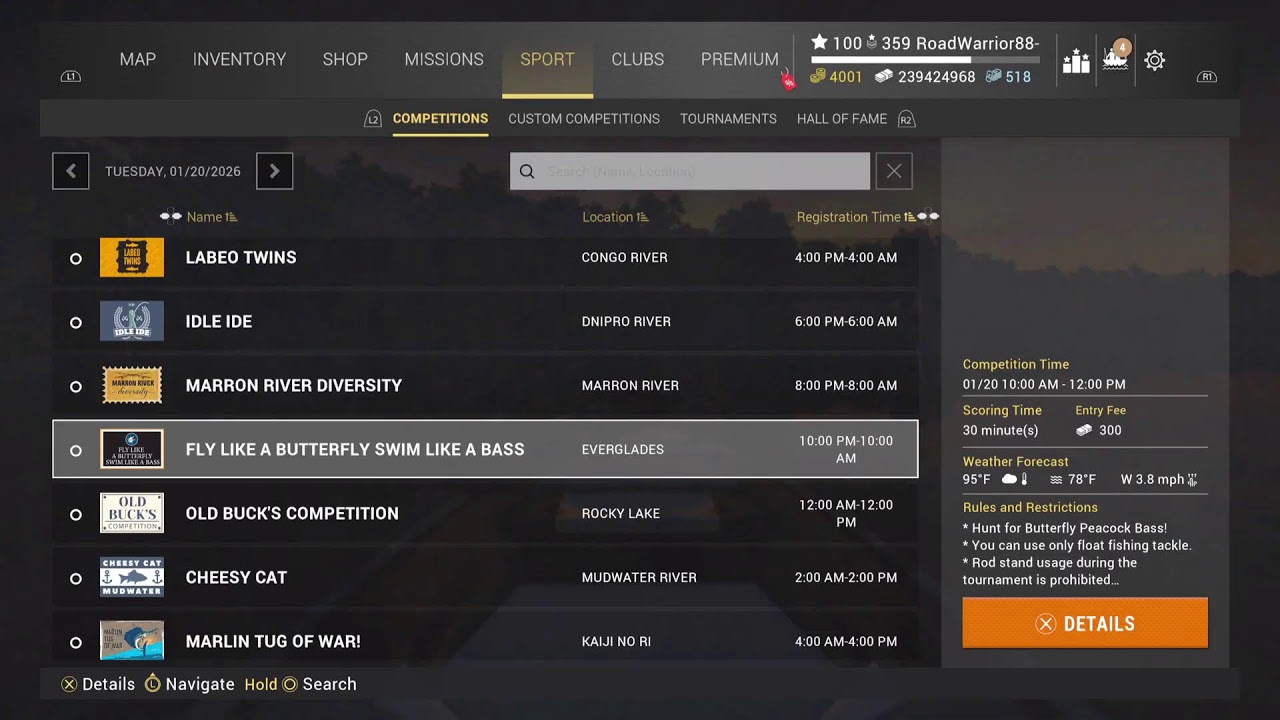 Fishing Planet - Monday Competitions