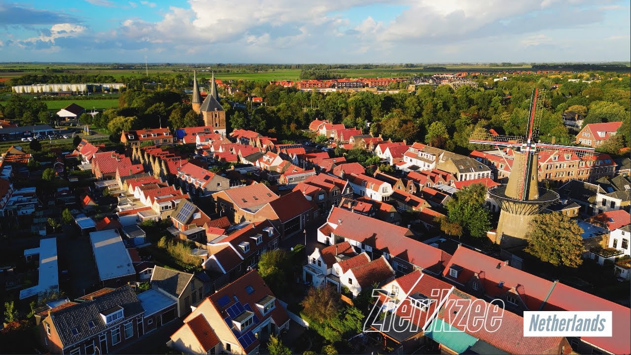 Netherlands 4K - Zierikzee Old Town Tower  with Beautiful Relaxing Music