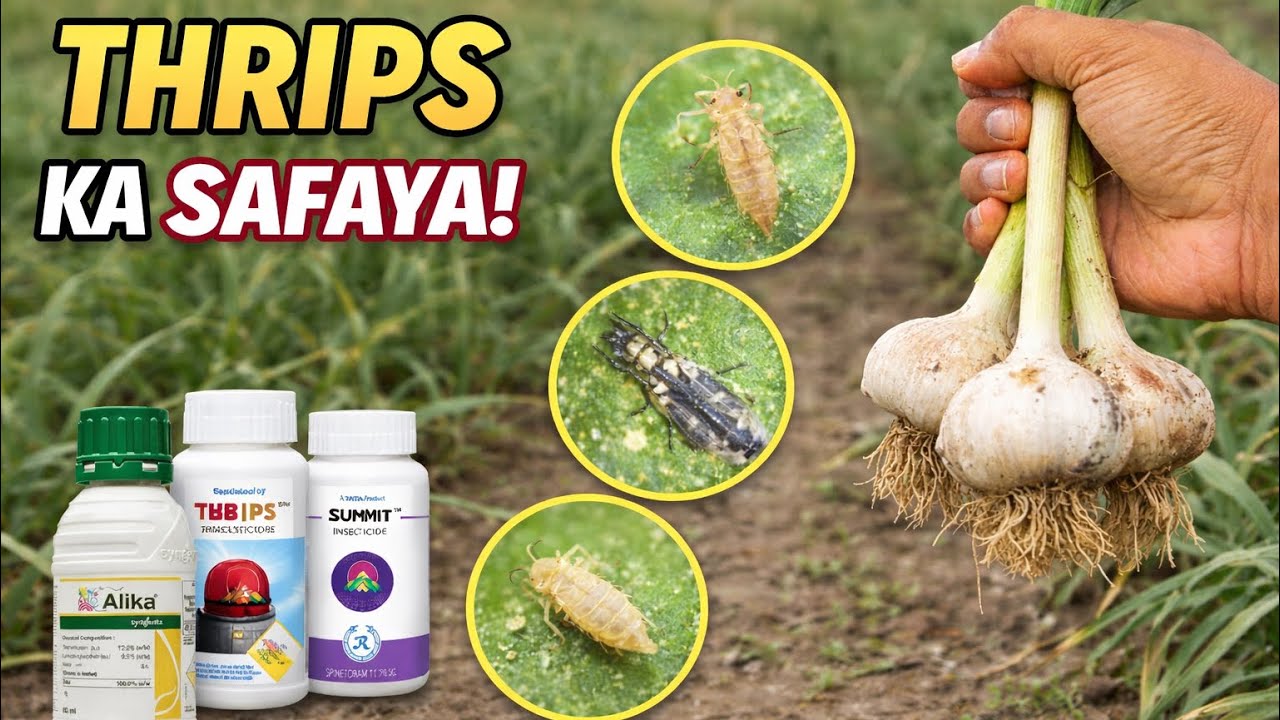 👉 लहसुन में थ्रिप्स का 100% पक्का इलाज! किसान जरूर देखें ⚠️  #lahsun #garlic #farming #agriculture 
