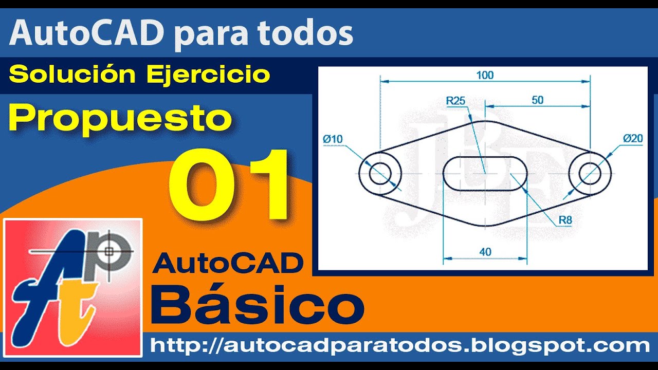 AutoCAD B&aacute;sico - Soluci&oacute;n Ejercicio Propuesto 1