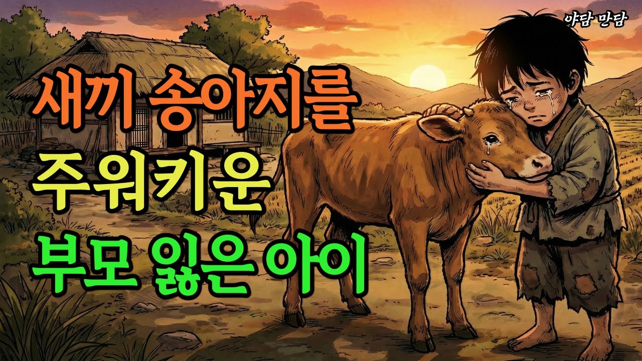 새끼 송아지를 주워키운 부모 잃은 아이|야담-만담-옛날이야기--오디오북-수면동화