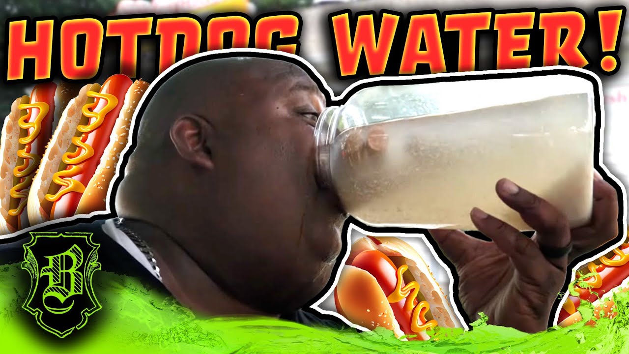 Gallon Hot Dog Water Chug on Nat'l Hot Dog Day w/ Daym Drops