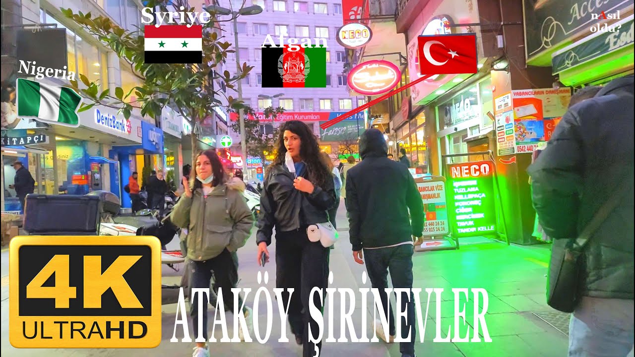 【4K60】Ataköy Şirinevler İstanbul Türkiye  I ⁴ᴷ Walking İstanbul Atakoy Sirinevler Square Turkey