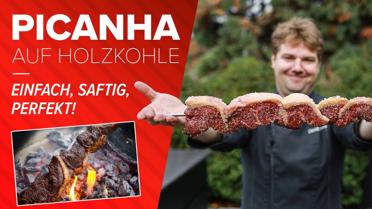 Picanha in Perfektion: Rosa gegart über Holzkohle
