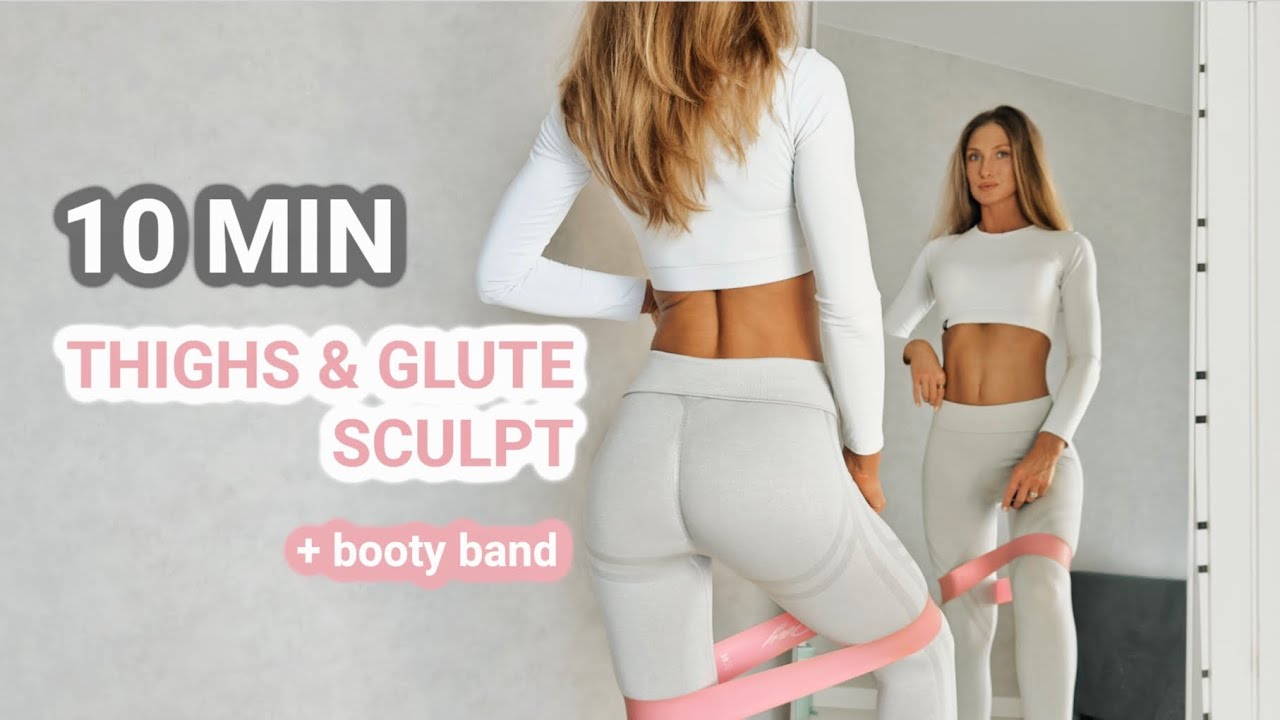 10 MIN THIGHS & GLUTE SCULPT with booty band  - no gym needed | Gigi De Lacroix
