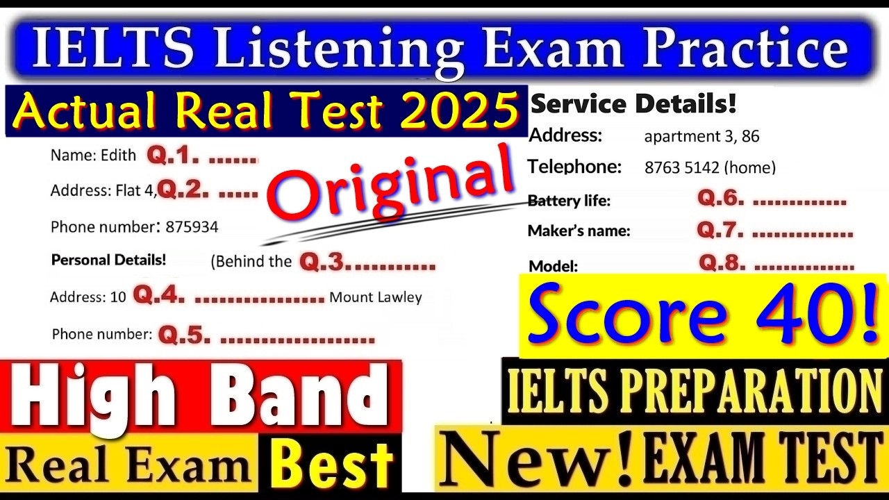 IELTS LISTENING PRACTICE TEST 2025 WITH ANSWERS | 15.09.2025
